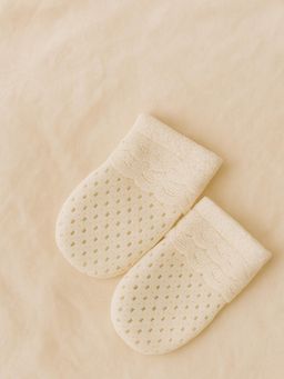 THE BABY TRUNK - Infants Kids Victorian Solid Pure Cotton Lace Mittens (0-12 Months)