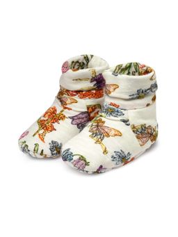 THE BABY TRUNK - Infant Butterfly Print Organic Cotton Booties (0-3 Months)