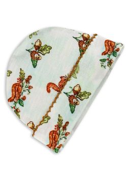 THE BABY TRUNK - Infant Kids Squirrel Print Cotton Beanie Cap (0-3 Months)
