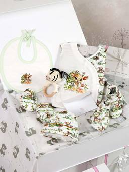 THE BABY TRUNK - New Born Essential Pure Cotton Baby Apparel Gift Box (Set of 6) (0-3 Months)