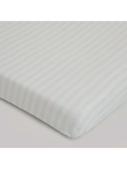 Baby Jalebi - Mint & White Fitted Cot Sheet