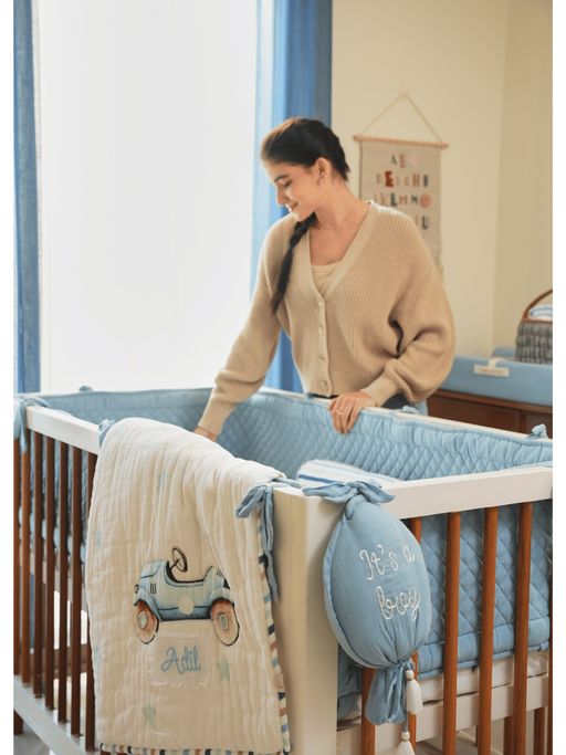 Cot Baby Comforter And Pillow Set Baby Bears Duvet Cover And