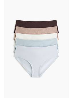 H&M - Women Blue 5-Pack Cotton Hipster Briefs