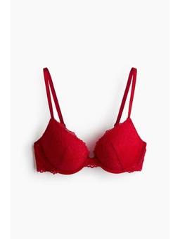 H&M - Women Red Lace Push-Up Bra