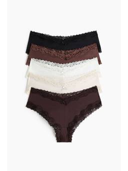 H&M - Women Multi-Color 5-Pack Microfibre Hipster Briefs
