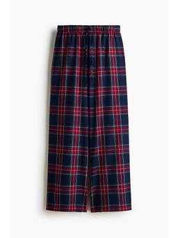 H&M - Women Blue Cotton Flannel Pyjama Bottoms
