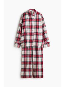 H&M - Women Red Cotton Flannel Pyjamas