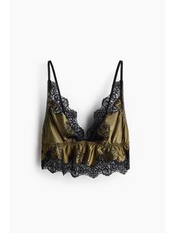 H&M - Women Green Soft Satin Bra