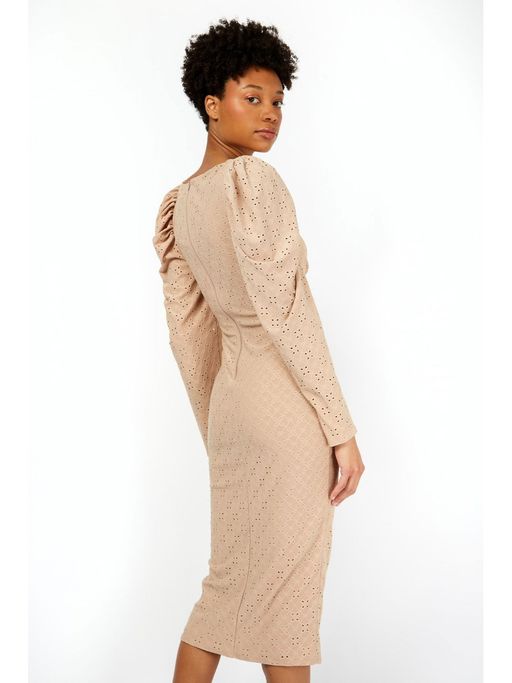 camel bodycon midi dress Camel Ribbed Knit Bodycon Midi Dress PinkBlush