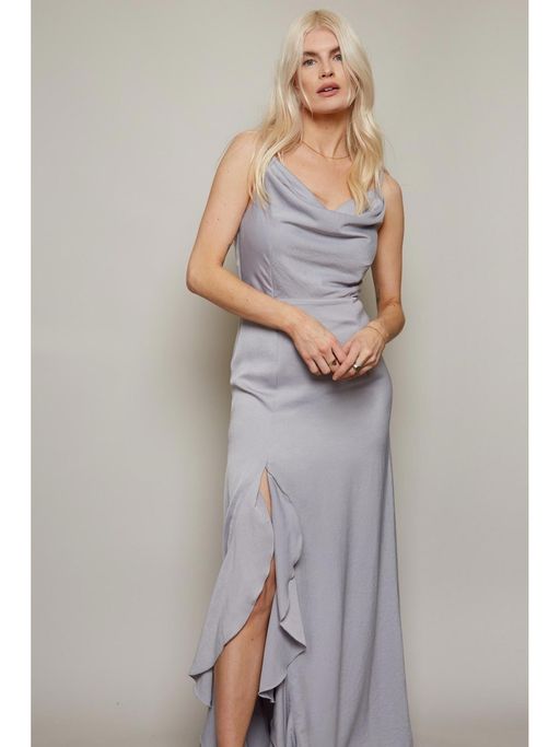 little mistress grey bridesmaid dress Buy Little Mistress Bridesmaid Satin Maxi Dress (M) Online