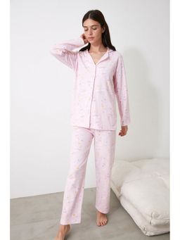 Trendyol - Rainbow Print Pink Pyjamas (Set of 2)