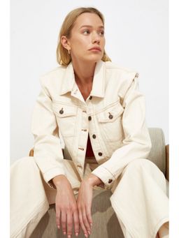 Trendyol - Ecru Denim Jacket