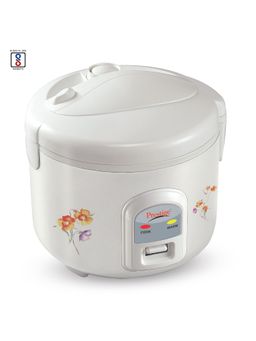 Prestige - Delight Electric Prwcs 1.2 500W Electric Rice Cooker Closed Type Aluminium Pan White