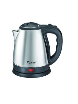 Prestige - Pkoss Stainless Steel Electric Kettle 1350W 1.8L Silver and Black Automatic Cut-Off