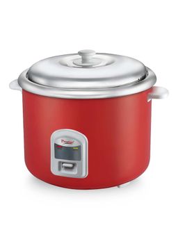 Prestige - Delight Cute 2.8 Ss 1000W Electric Rice Cooker 2.8L For Rice-Open Type, Silky Red