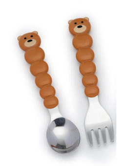 Melii - Spoon & Fork with Case Brown