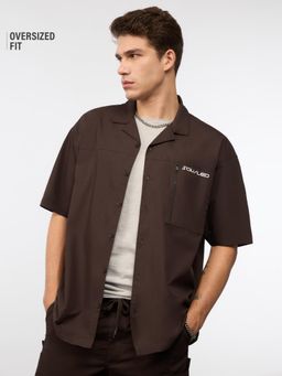 The Souled Store - Dark Brown Men Oversized Shirt