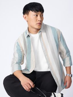 The Souled Store - Men Twitch Multi-Color Cotton-Linen Shirt