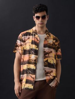 The Souled Store - Official Jurassic Park: Dino Cards Men Multi-Color Shirt