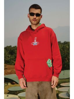 Bonkers Corner - Red Mr. Krabs Graphic Printed Hoodie