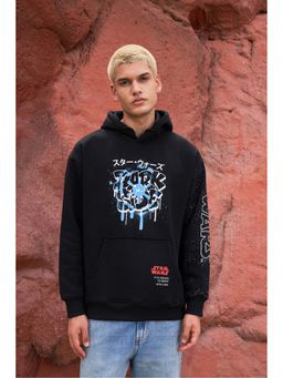 Bonkers Corner - Black Dark Side Printed Hoodie