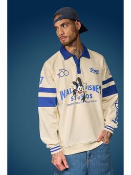 Bonkers Corner - Beige Oswald Oversized Collared Sweatshirt