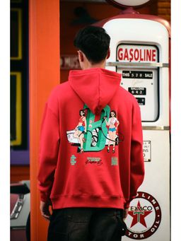 Bonkers Corner - Red Players Only Graphic Printed Hoodie