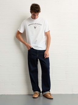 American Eagle - Men Air White Icon Logo Graphic T-Shirt