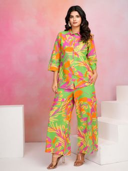 KAFTANIZE - Multicolor Printed Cotton Cambric Co-Ord (Set of 2)
