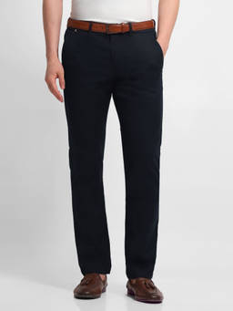 Arrow - Men Navy Blue Cotton Blend Trouser