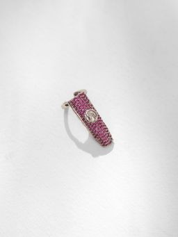 Outhouse - Pink Jewelled Monogram Fingertip Ring