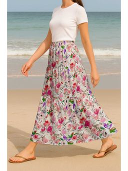 Moomaya - Women Multi-Color Viscose Rayon Floral Skirt