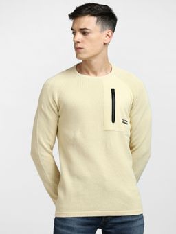 Jack & Jones - Beige Textured Pullover