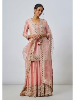 Gopi Vaid - Pink Pariza Kurta with Sharara and Dupatta