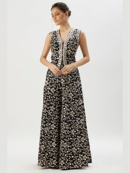 Gopi Vaid - Black Akila Vest with Pant