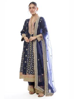 Gopi Vaid - Blue Mehrunissa Kurta with Palazzo and Dupatta