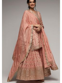Gopi Vaid - Pink Nusrat Kurta with Sharara and Dupatta