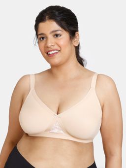 Zivame - True Curv Double Layered Non Wired Full Coverage Super Support Bra - Skin