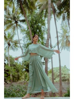 Paulmi & Harsh - Star Printed Fusion Crop Top (Set of 2)