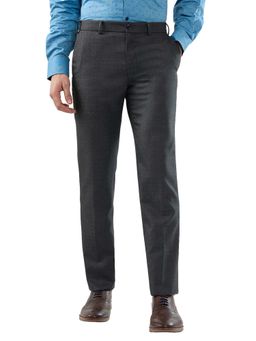 Raymond - Slim Fit Textured Dark Green Trouser