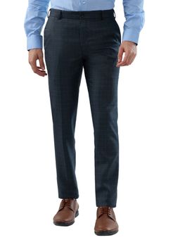 Raymond - Slim Fit Solid Dark Blue Trouser