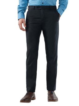 Raymond - Slim Fit Structure Dark Blue Trouser