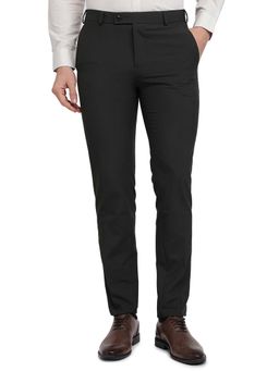 Raymond - Dark Green Slim Fit Checkered Trouser