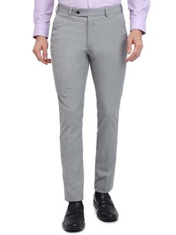 Raymond - Dark Grey Slim Fit Solid Trouser