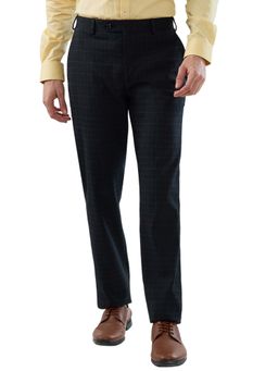 Raymond - Black Slim Fit Checks Trouser