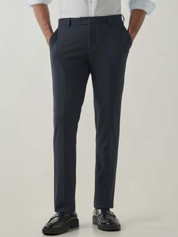 Reid & Taylor - Blue Formal Solid Trouser
