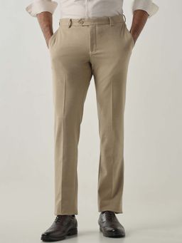 Reid & Taylor - Beige Formal Solid Trouser