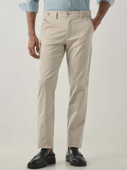 Reid & Taylor - Beige Formal Solid Chinos
