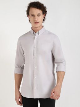 Calvin Klein - Brown Solid Regular Fit Oxford Woven Shirt