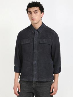 Calvin Klein - Grey Printed Regular Fit Cotton Shirt